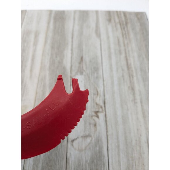 Vintage Tupperware Red Knife 6 1/2" Slicer Sli Saw All Purpose Lifter #46 - Picture 9 of 9